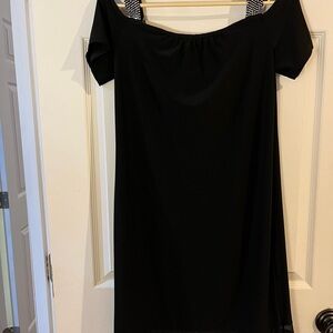 Frank Lyman Design Black Off-Shoulder Mini Dress